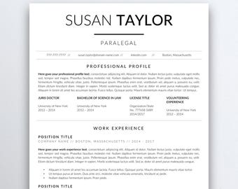 professional resume template 5 pages clean resume template etsy