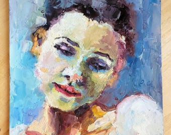 Woman Face Artwork Abstract Portrait Oil Painting Original Art Diverse ...