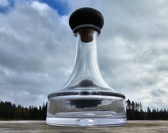 Tapio Wirkkala Iittala "Captain's carafe" 1960s vintage glass bottle for ships & boats