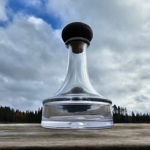 Tapio Wirkkala Iittala, &quot;Jarra del Capitán&quot;, botella de vidrio vintage de los años 60 para barcos y embarcaciones.