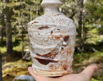 Bouteille de saké Suzuki Goro shino tokkuri, poterie japonaise contemporaine