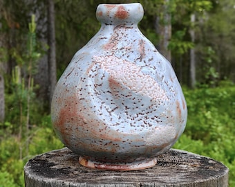 Vaso da fiori Shino Ikebana Hanaike dell'artista Nakajima Ichiyo, Giappone