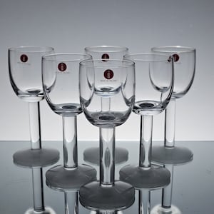 Timo Sarpaneva set of six &quot;Marcel&quot; shot cordial glass Iittala Finland