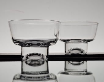 Tapio Wirkkala pair of dessert glass bowl &quot;Future&quot; 1960s Iittala Finland