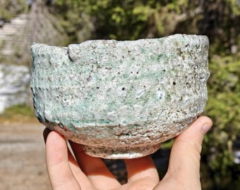 Sawa Kiyotsugu (nato nel 1948) Shigaraki chawan, ciotola da tè in ceramica di arte contemporanea giapponese