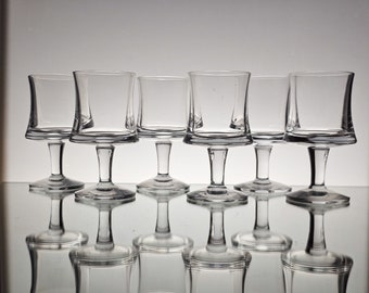 Tapio Wirkkala set of six cordial shot glass "Romantica" from 1960 Iittala