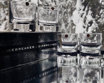 Tapio Wirkkala Iittala set of six shot glasses "Ice Breaker" in original factory box