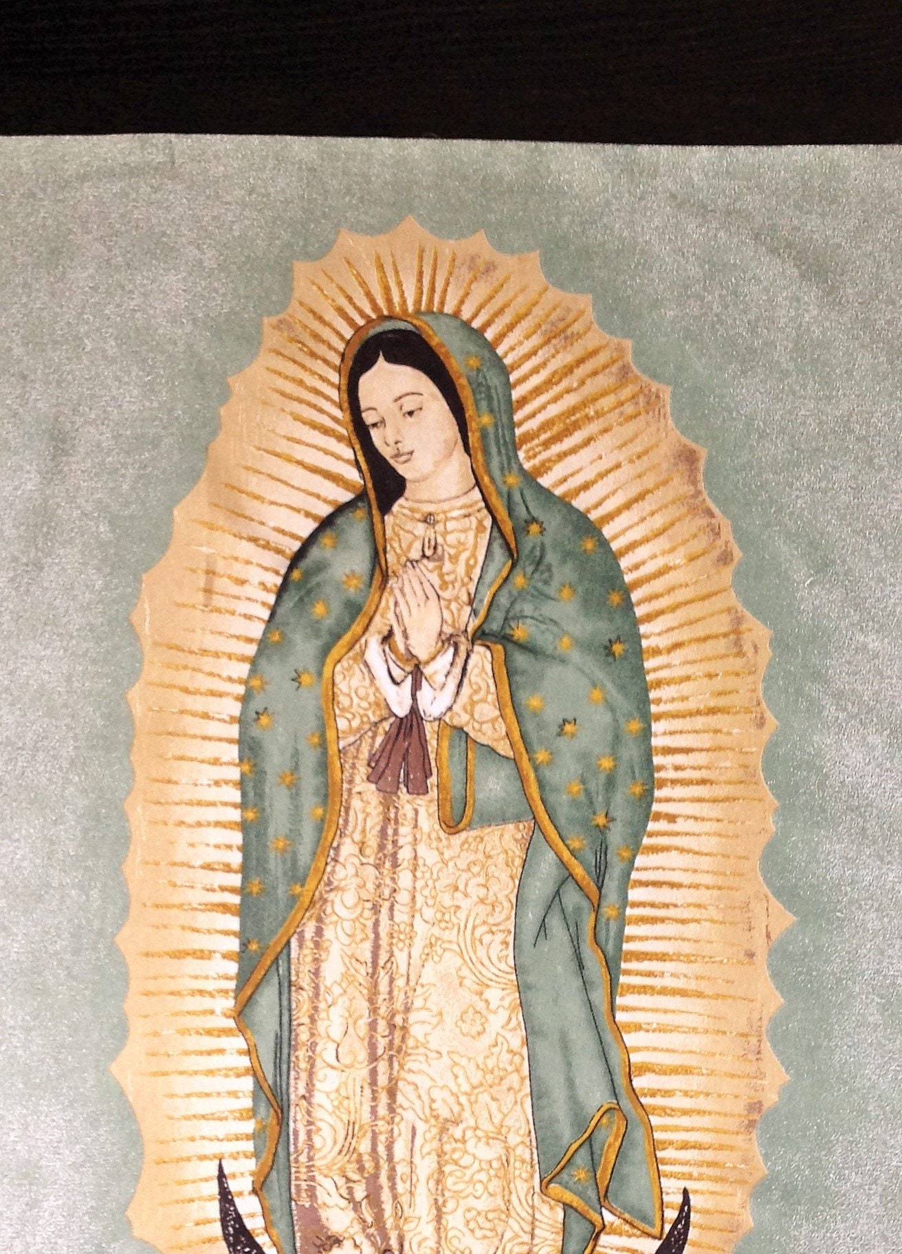 Virgen De Guadalupe L35"xw22" Cotton Panel Fabric Image of Our Lady of  Guadalupe - Etsy