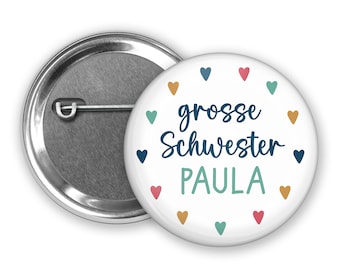 Button Schwester / Bruder mit eigenem Namen