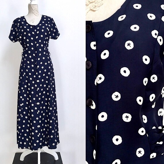 blue spotty dress