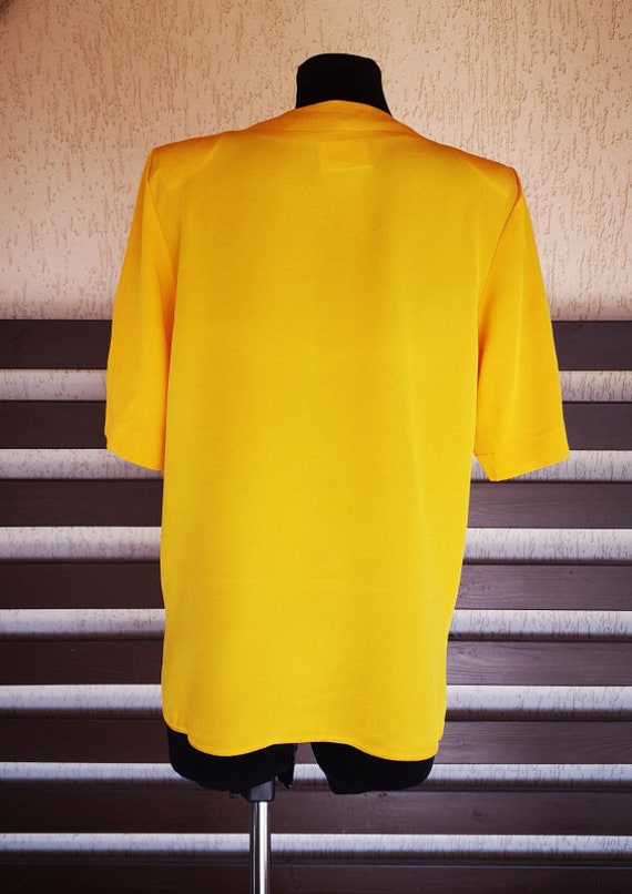 1990's Martinelli Bright Yellow Blouse Everyday S… - image 4