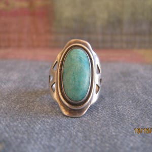 Navajo Green Turquoise Ring