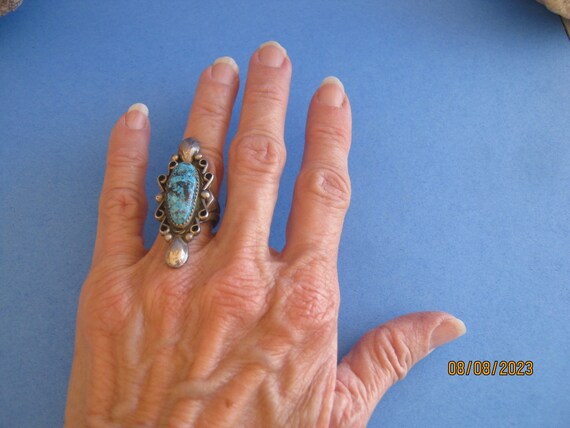 NAVAJO TURQUOISE RING - image 8