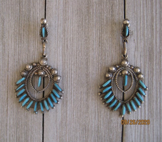 VINTAGE ZUNI EARRINGS