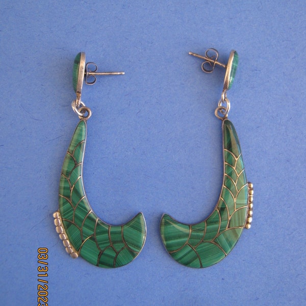 Tribal Malachite Earring