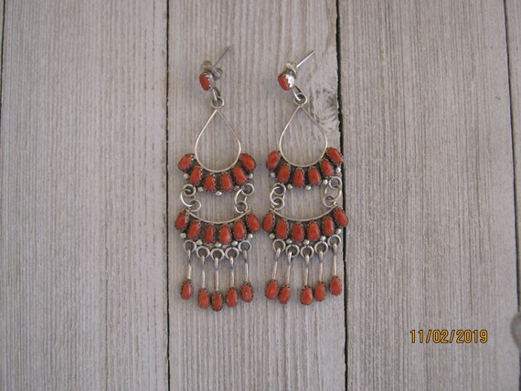 ZUNI CORAL EARRINGS