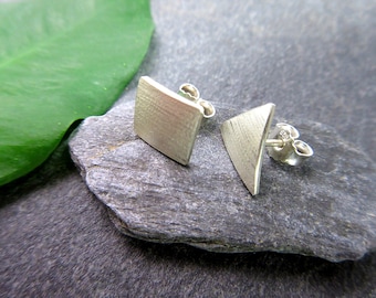 Boucles d’oreilles argent, boucles d’oreilles argent, carré, triangle, boucles d’oreilles argent, sterling silver, argent 925