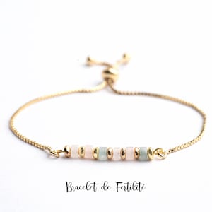 Maternity fertility bracelet moonstone rose quartz aquamarine gift for mom pregnant woman desire pregnancy
