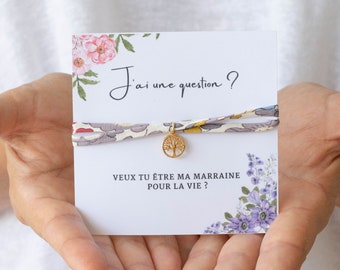 Godmother Bracelet Do you want to become my Godmother? Birth announcement bracelet, Godmother Request Bracelet