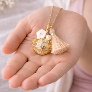 bola de grossesse or cage arbre de vie coeur perle d'eau douce