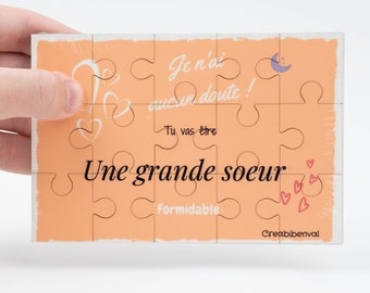 T-Shirt Enfant 'Grande Soeur Futur' Annonce Grossesse Naissance Bébé - Cadeau Sœur Aînée
