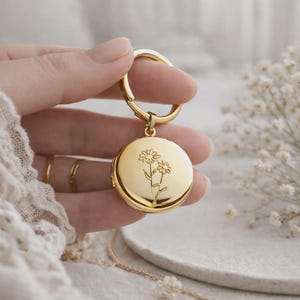 Gepersonaliseerde gegraveerde fotosleutelhanger van roestvrij staal • Cadeau voor een verjaardag, Moederdag of Valentijnsdag
