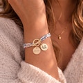 Personalized Liberty cotton cord bracelet with engravable charms, name bracelet, baby gift, Mother's Day gift product logo