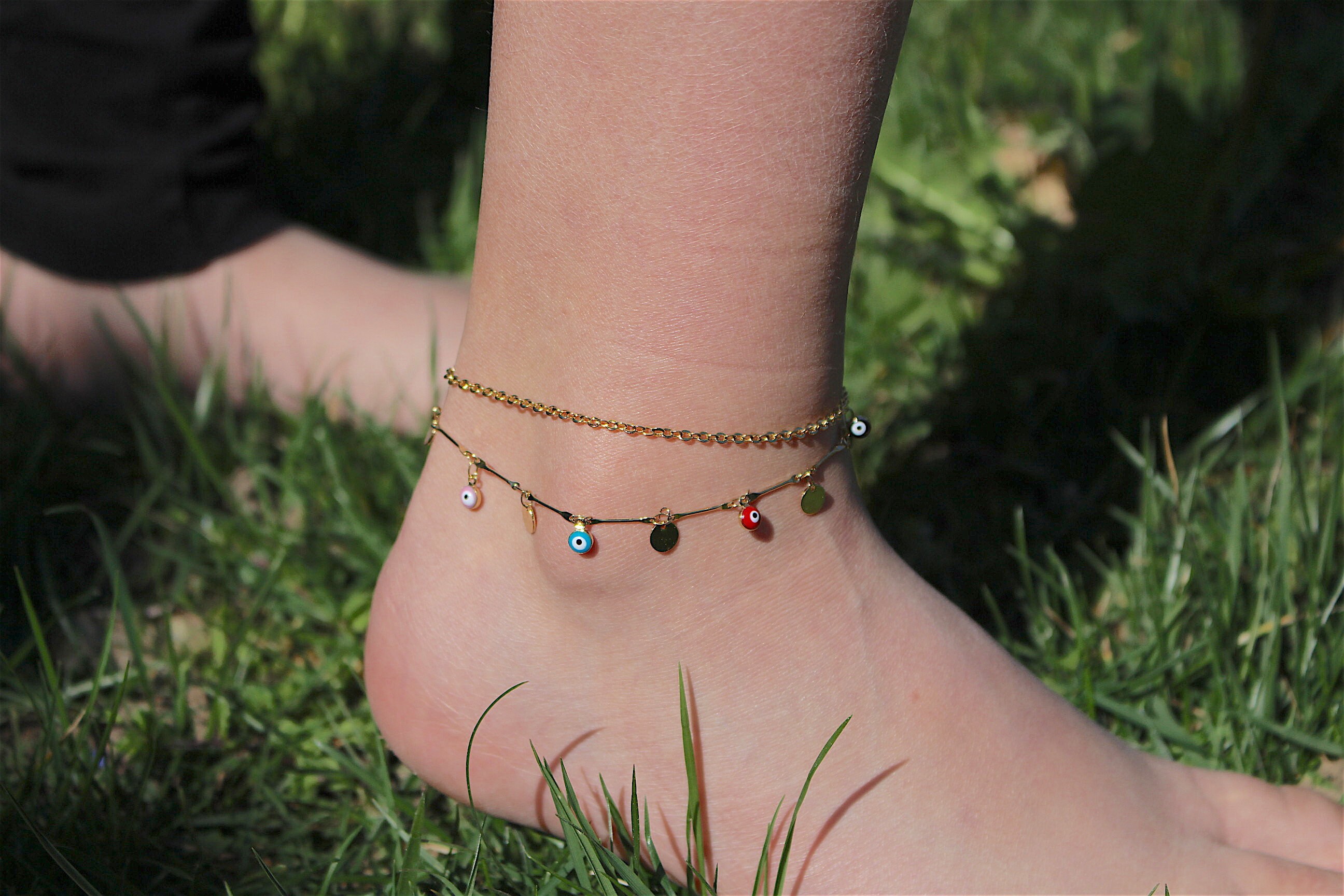 gold plated ankle bracelet