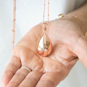 Pregnancy bola drop rose gold gift chain future mother