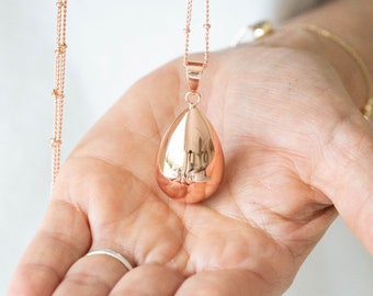 Pregnancy bola drop rose gold gift chain future mother