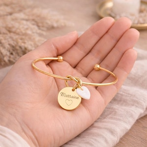 Bracciale Madrina Con Scritta - Regalo Per Amica, Compleanno, Battesimo E Natale