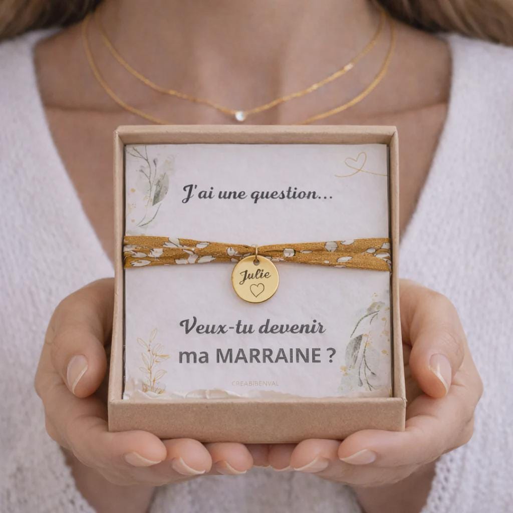 Bracciale Regalo Per Madrina Con Incisione 'Vuoi Essere La Mia Madrina Per Tutta La Vita?', Acciaio Inox