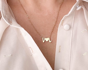 Name necklace letter heart initial necklace alphabet personalized necklace stainless steel