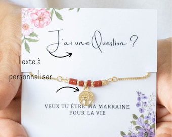 Bracelet Marraine Veux-tu Devenir ma Marraine ? Bracelet d'annonce naissance, Bracelet de Demande Marraine