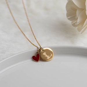 Collier Personnalisé avec médailles Cadeau Maman Bijou Maman, Lettre, coeur Cadeau Mamie, Cadeau Naissance, saint Valentin image 5