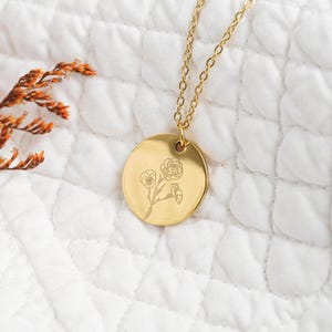 Collar de flores de nacimiento combinado para mujer Collar de flores de nacimiento personalizado Regalo del día de San Valentín de mamá