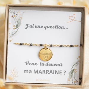 Personalized engraved godmother bracelet Godmother bracelet Birth announcement bracelet gift