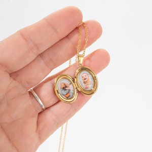 Collier médaillon personnalisé , collier médaillon coeur avec photo, pendentif photo, médaillon qui s'ouvre, cadeau pour Maman image 5