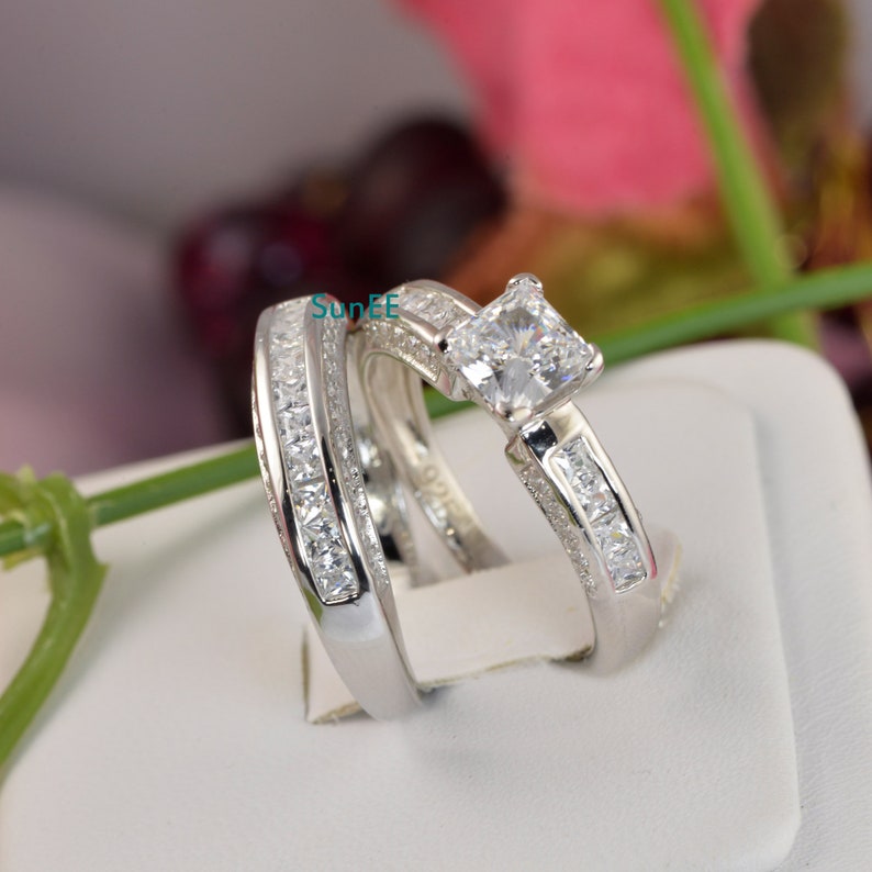 2.75ct Princess Cut Bridal Wedding Engagement Ring Diamond - Etsy