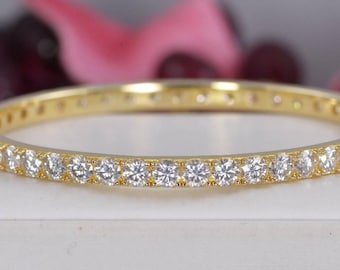 Brazalete Full Iced All Moissanite de 13,6 quilates, 6,5 pulgadas.