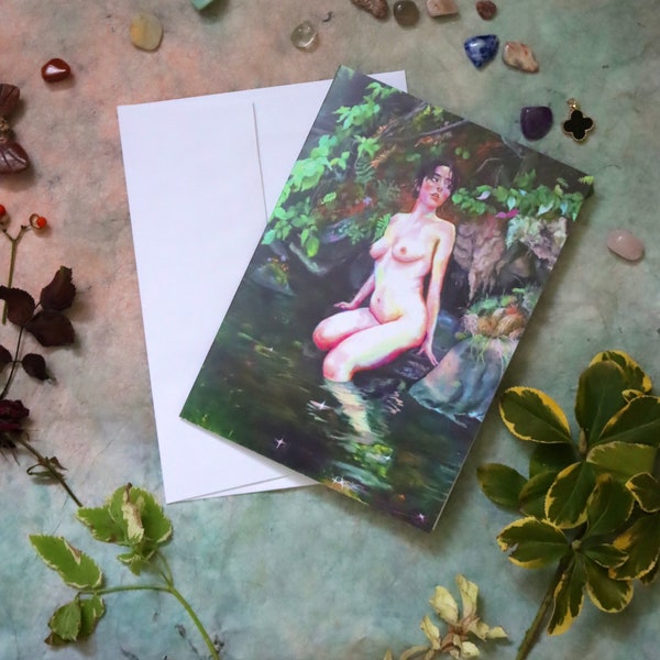 Forest Nymph Art card, Greeting cards, Birthday Gift or Thank You Card, mothers day card, Gabbi Maria