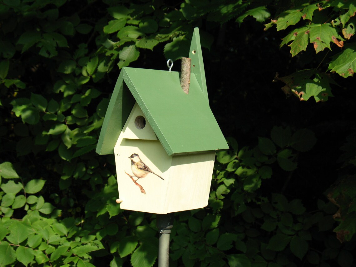 Handmade Bird Houses Chickadee Etsy