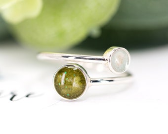 Double Bezel Cremation Ashes Ring.  Visit www.samfirememorials.co.uk for human ashes. For pet remains only.