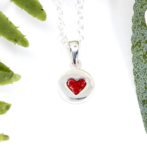 Dainty Heart Cremation Ashes Memorial Pendant. Visit www.samfirememorials.co.uk if sending human ashes. For pet remains only.