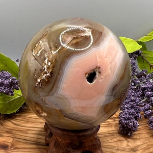 Carnelian Sphere, 71mm, 17.3 Oz. (Stand Included)