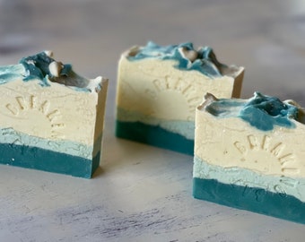 Handmade Vegan Marbled Seascape Soap Bars