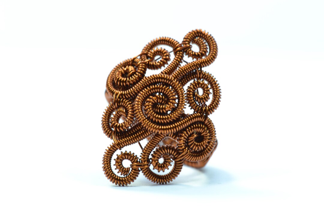 Handmade Copper Wire Ring Absolutely Detailed Jewellery Ring Etsy