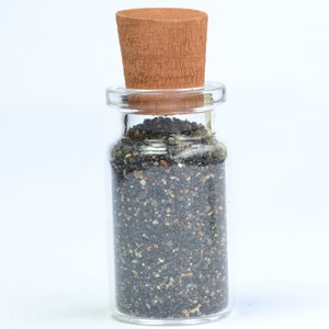 FUERTAVENTURA Sand sample - Spain - black colored sand sample from Canary island Fuertaventura - glass jar - natural sand 15.9 g