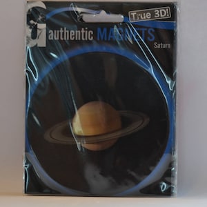 3D - Almohadilla de imán espacial - Plantet Saturn - redondo - diámetro 9 cm