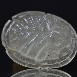Libyan Desert Glass - LDG - Absolutely GEM AAA+ quality Scarab - amazing perfect cut - translucent with amazing inclusions - 13.5 carats !!!